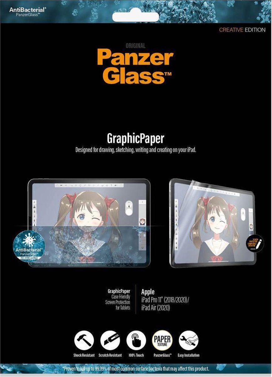 PanzerGlass GraphicPaper Apple iPad Pro 11 inch (2020)/(2018) Screenprotector Kunststof