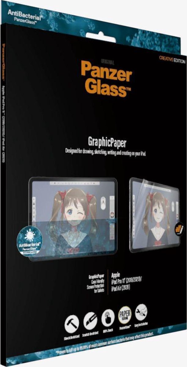 PanzerGlass GraphicPaper Apple iPad Pro 11 inch (2020)/(2018) Screenprotector Kunststof