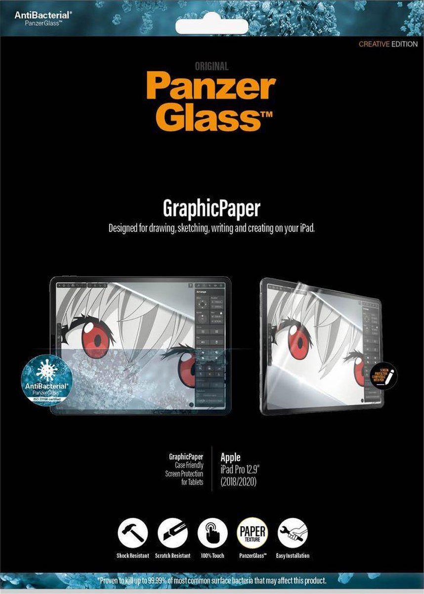 PanzerGlass GraphicPaper Apple iPad Pro 12.9 inch Screenprotector Kunststof