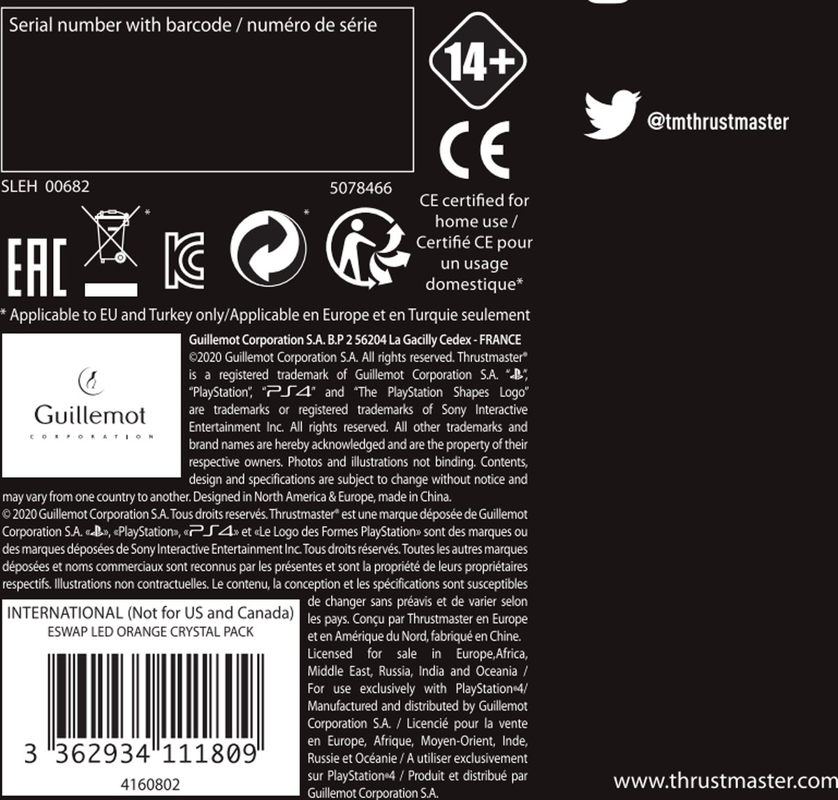 Thrustmaster ESWAP LED Orange Crystal Pack