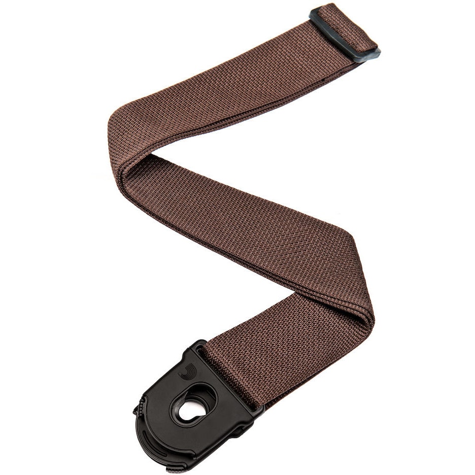 D'Addario PWSPL209 Planet Lock Guitar Strap gitaarband bruin