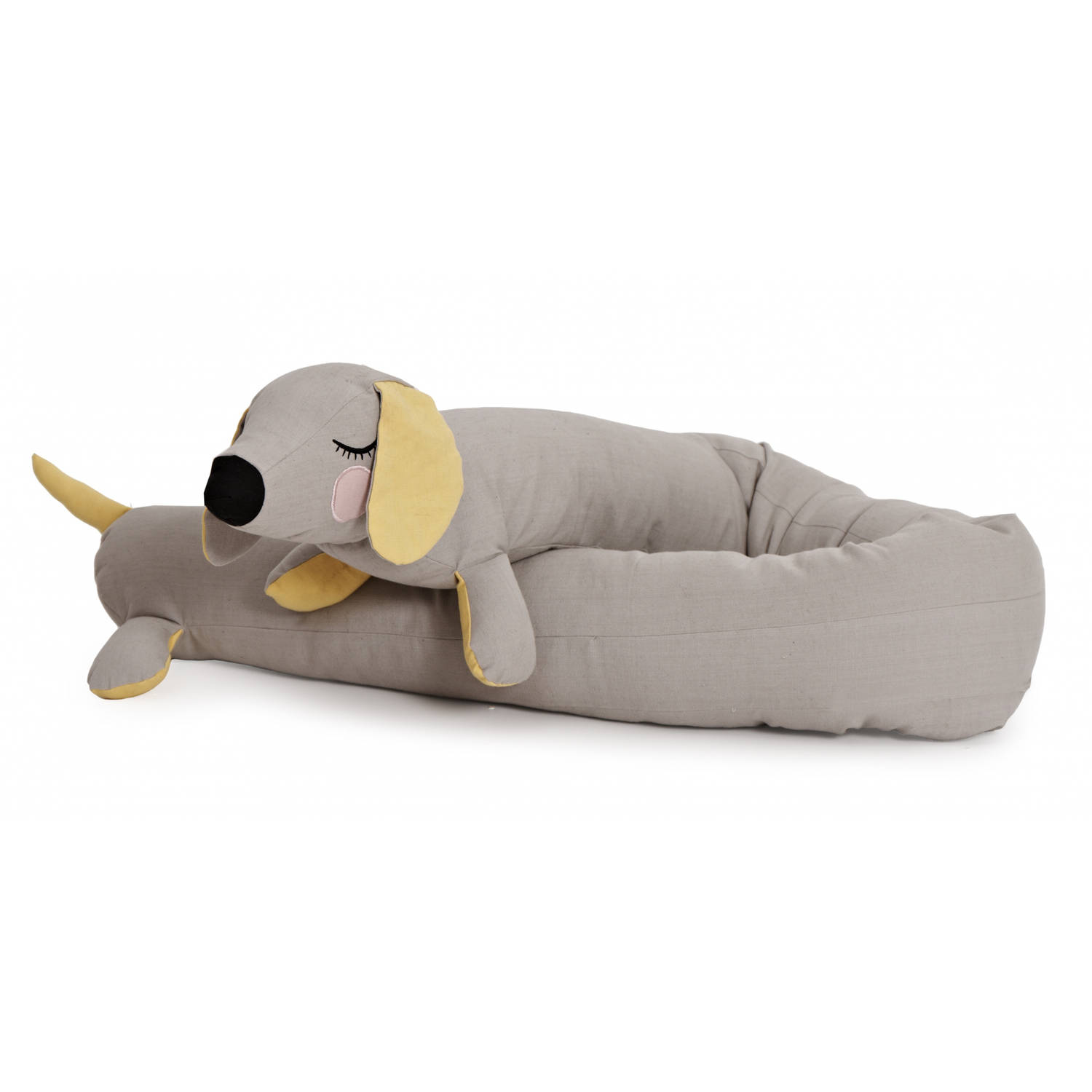 Unknown Knuffel Lazy Dog Long 175 Cm - Grijs