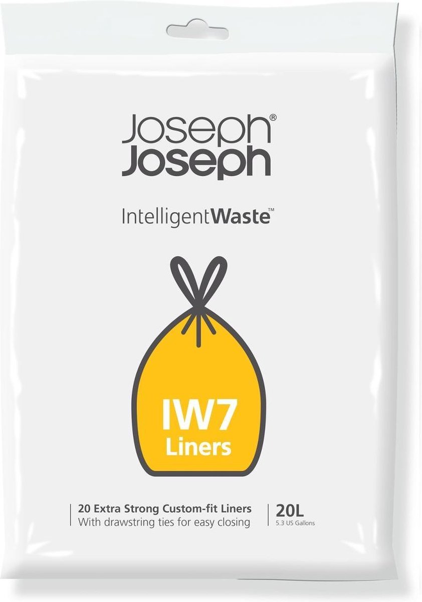 Joseph Joseph Intelligent Waste Vuilniszakken IW7 20 Liter (20 stuks) - Grijs