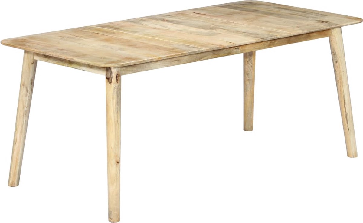 Vidaxl Eettafel 180x90x76 Cm Massief Mangohout - Marrón