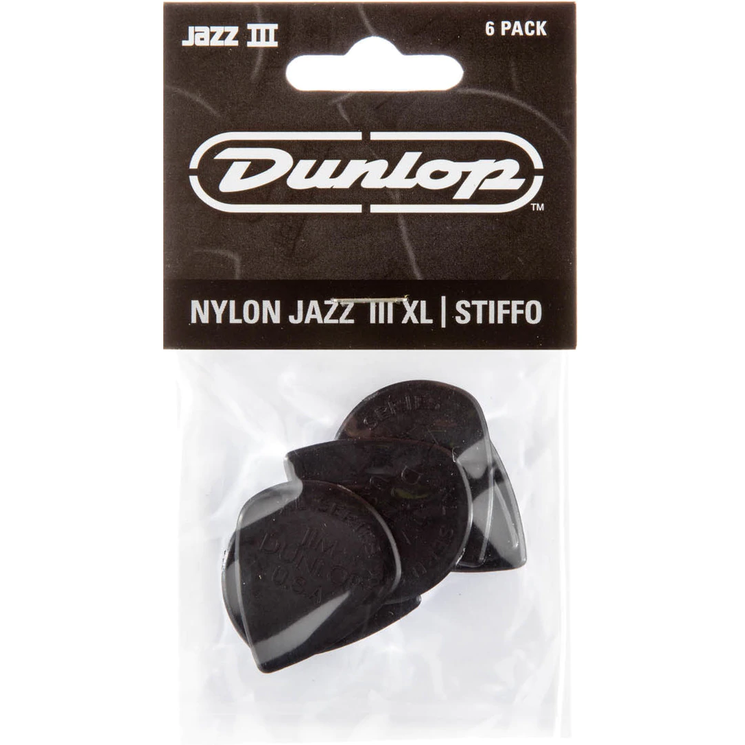 Dunlop Jazz III XL Stiffo 1.38mm 24-pack plectrumset zwart