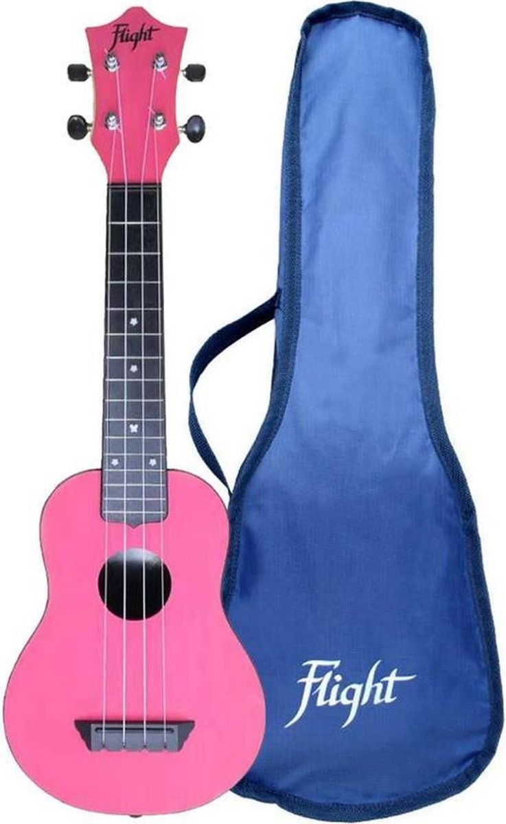 Flight Travel Series TUS35 Pink sopraan ukelele met gigbag