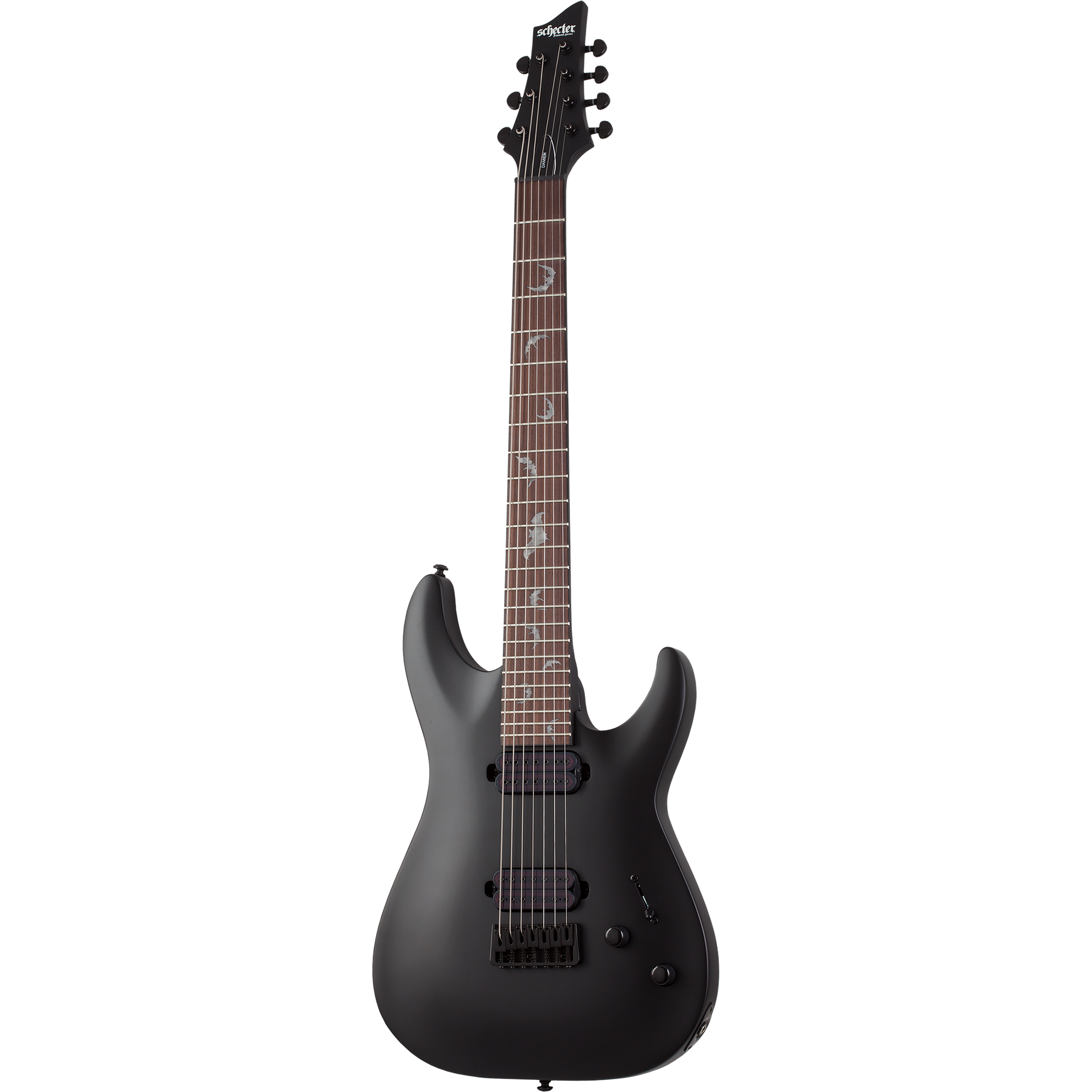 Schecter Damien-7 Satin Black elektrische gitaar