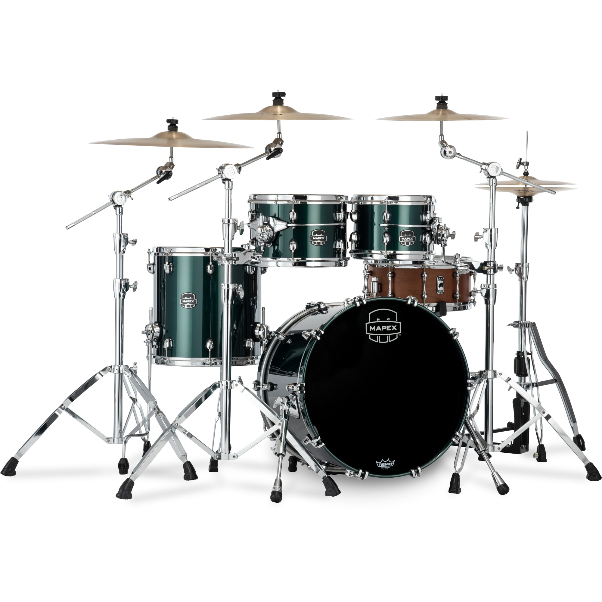 Mapex SE504XBPQ Saturn Evolution Birch Fusion Brunswick Green 4d. shellset