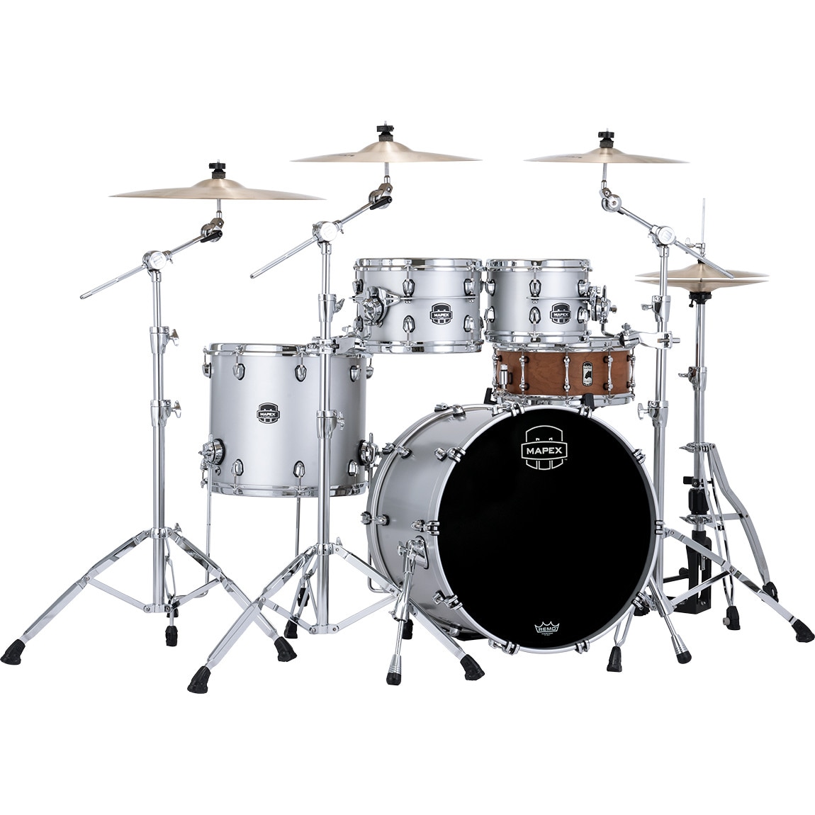 Mapex SE529XEM Saturn Evolution Maple Classic Iridium 4-delige shellset - Silver