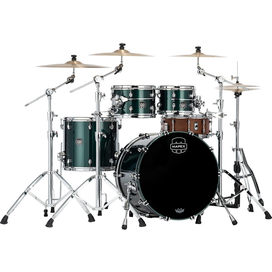 Mapex SE529XEM Saturn Evolution Maple Classic Brunswick Green 4-delige shellset