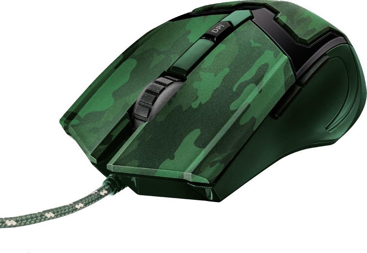 Trust GXT 101 Gav - Gaming Muis - Jungle Camouflage - Groen
