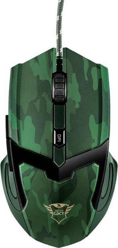 Trust GXT 101 Gav - Gaming Muis - Jungle Camouflage - Groen