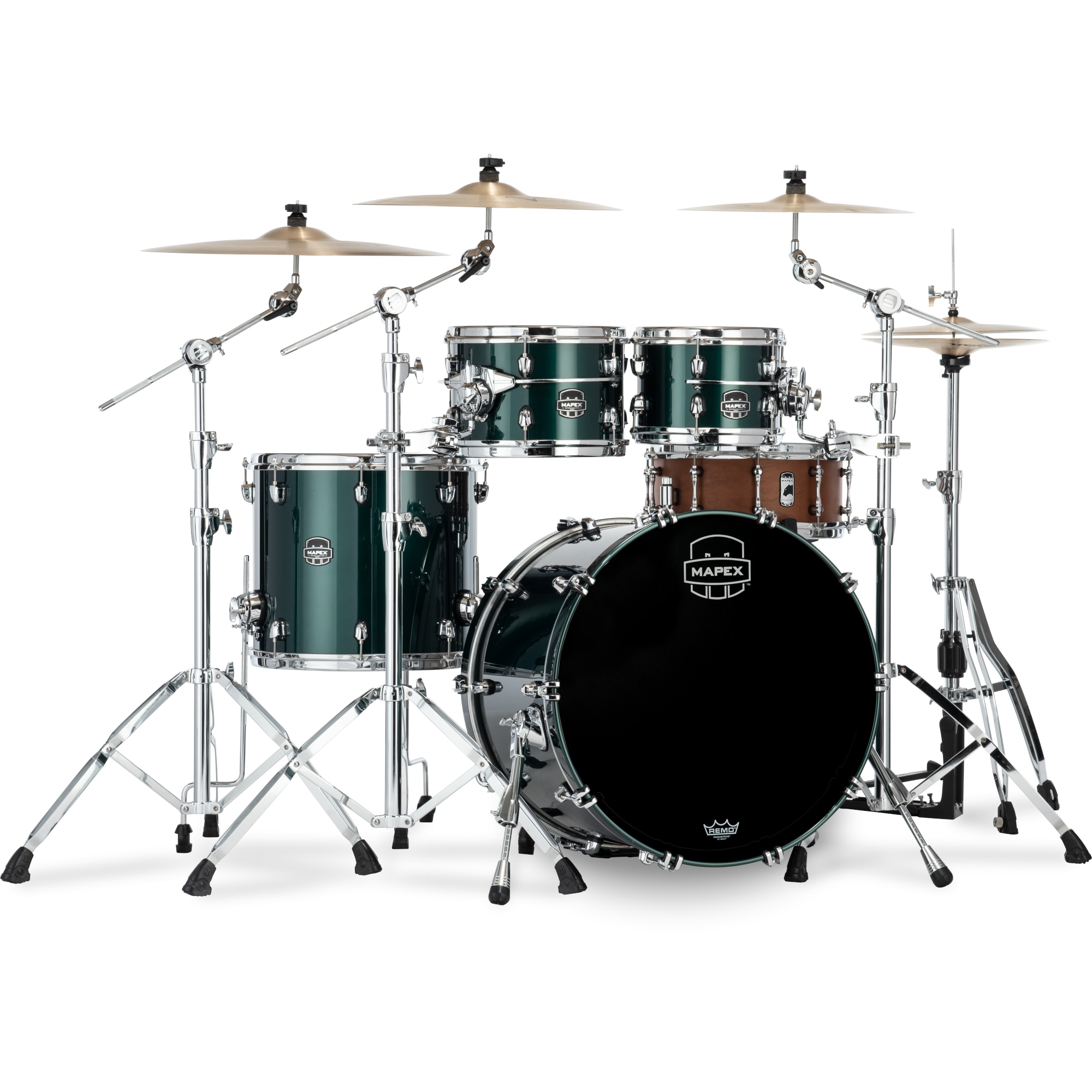 Mapex SE529XEBPQ Saturn Evolution Birch Classic Brunswick Green 4d. shellset