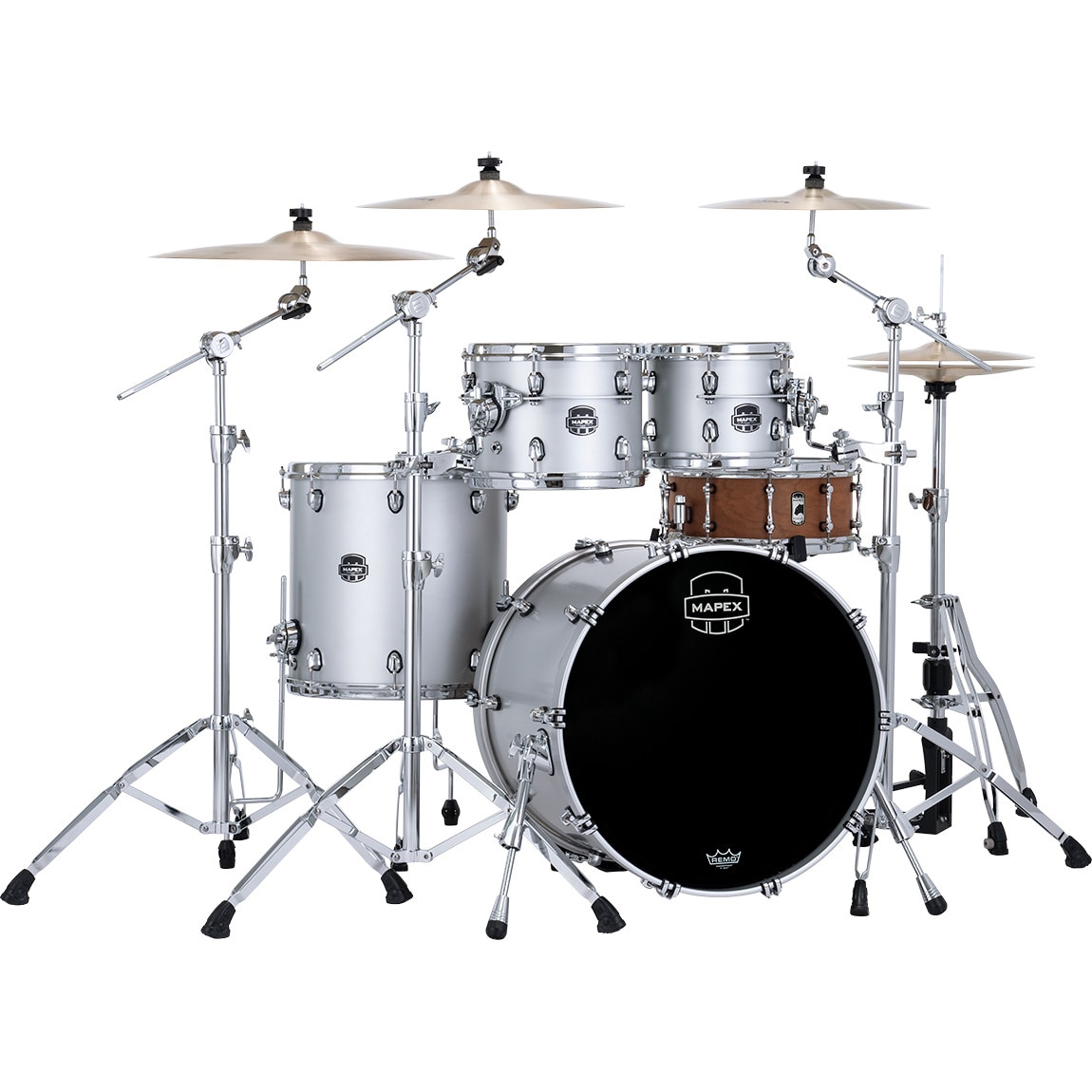 Mapex SE529XM Saturn Evolution Maple Rock Iridium 4-delige shellset - Silver