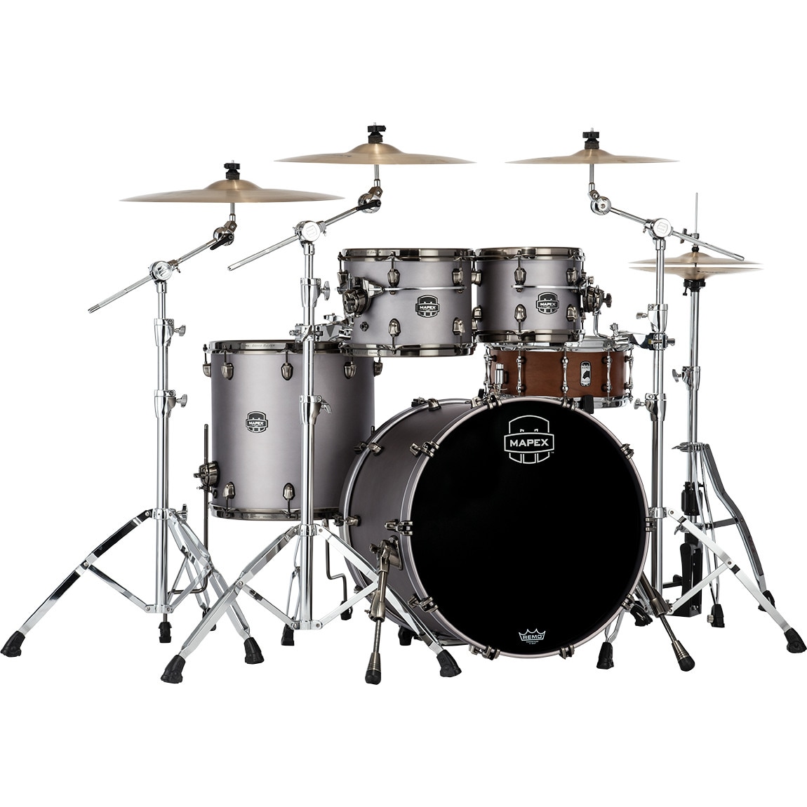 Mapex SE529XM Saturn Evolution Maple Rock Gun Metal Grey 4-delige shellset