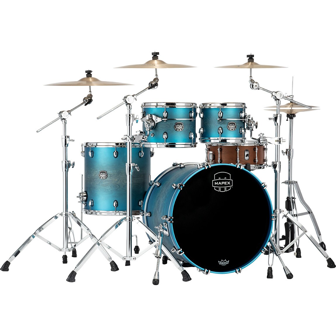 Mapex SE529XM Saturn Evolution Maple Rock Exotic Azure Burst 4-delige shellset