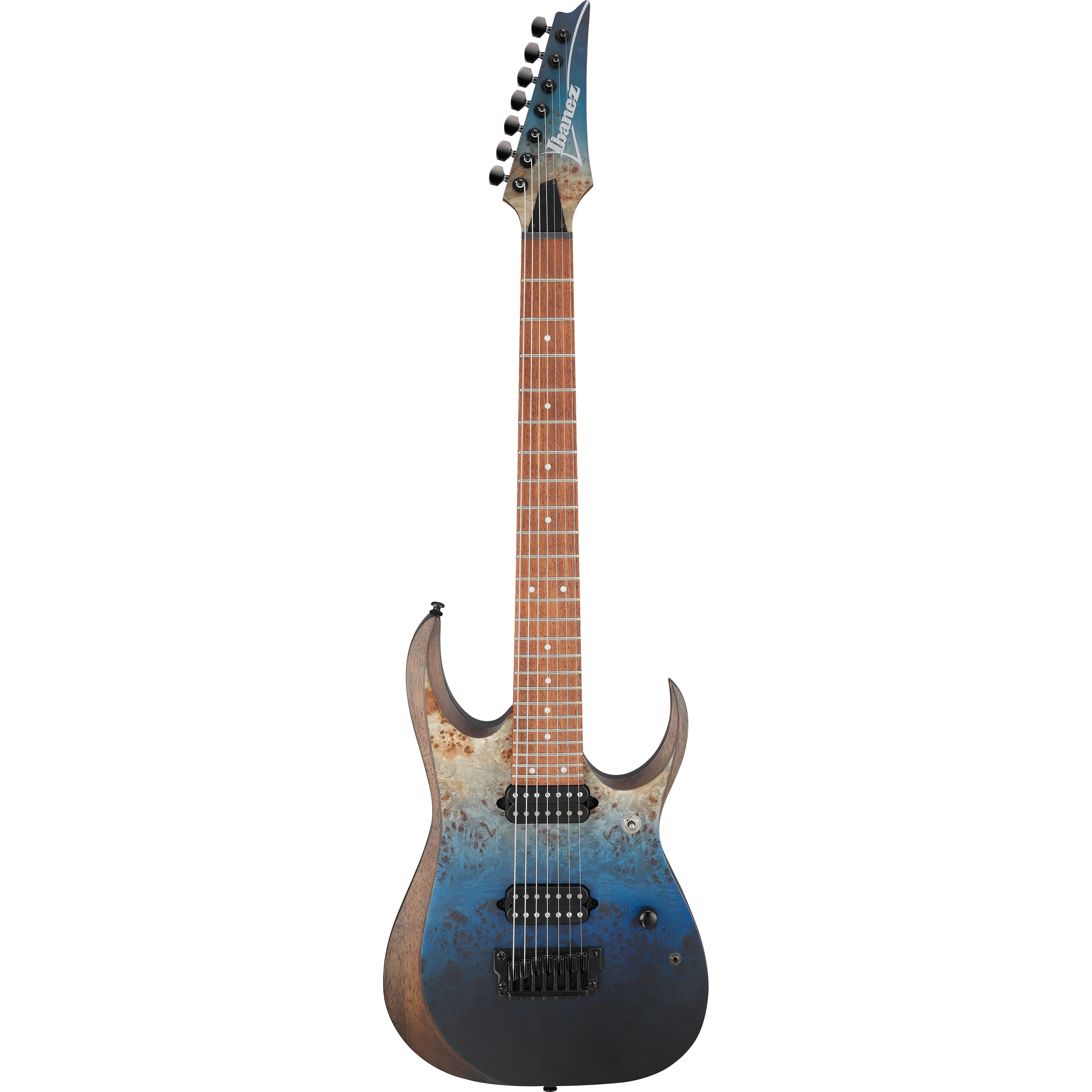 Ibanez RGD7521PB Deep Seafloor Fade Flat 7-snarige elektrische gitaar