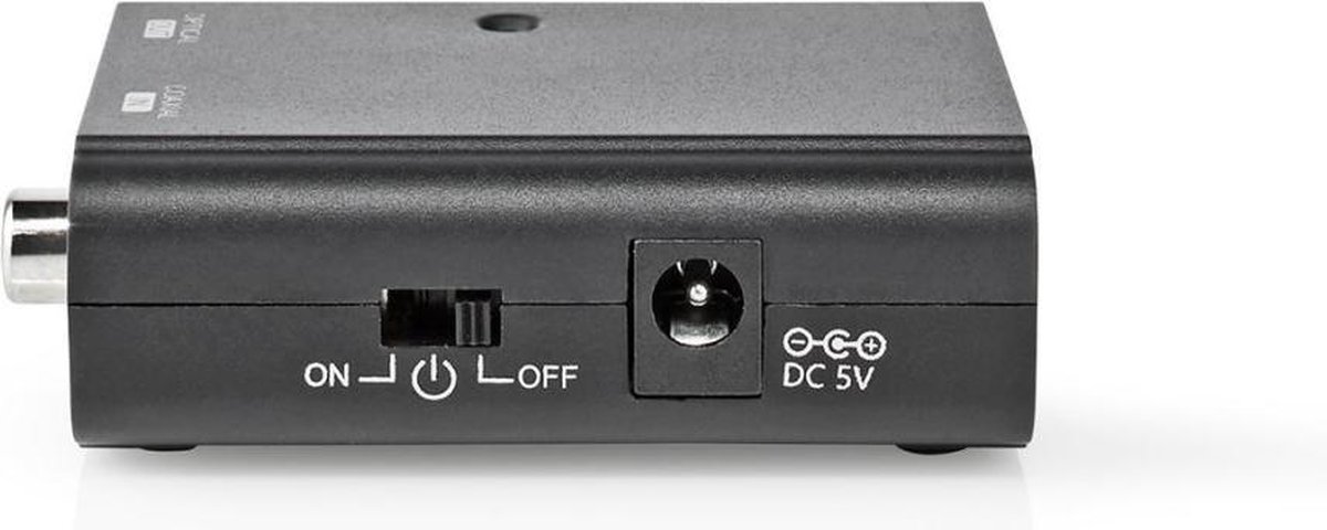 Nedis ACON2505BK audio converter Coax naar Toslink - Zwart