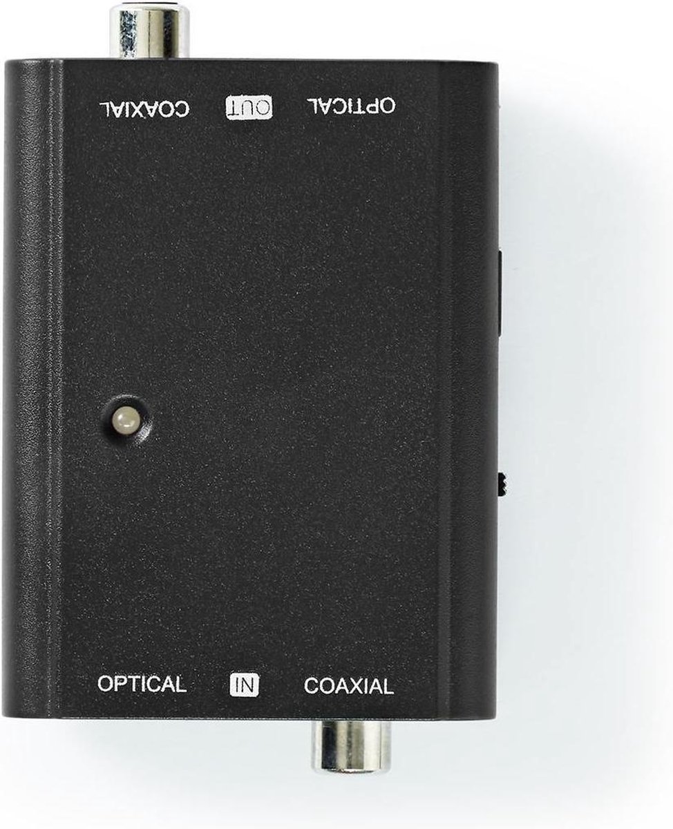 Nedis ACON2507BK audio converter 2-weg Toslink - Coax - Zwart