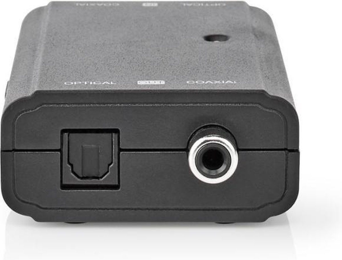 Nedis ACON2507BK audio converter 2-weg Toslink - Coax - Zwart