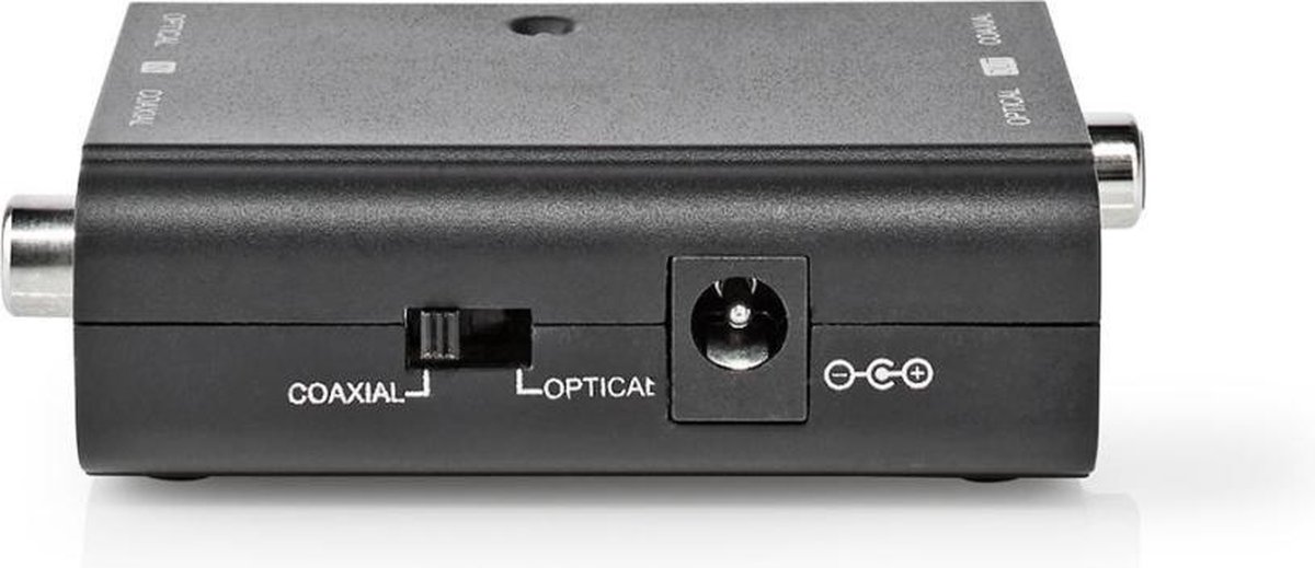 Nedis ACON2507BK audio converter 2-weg Toslink - Coax - Zwart