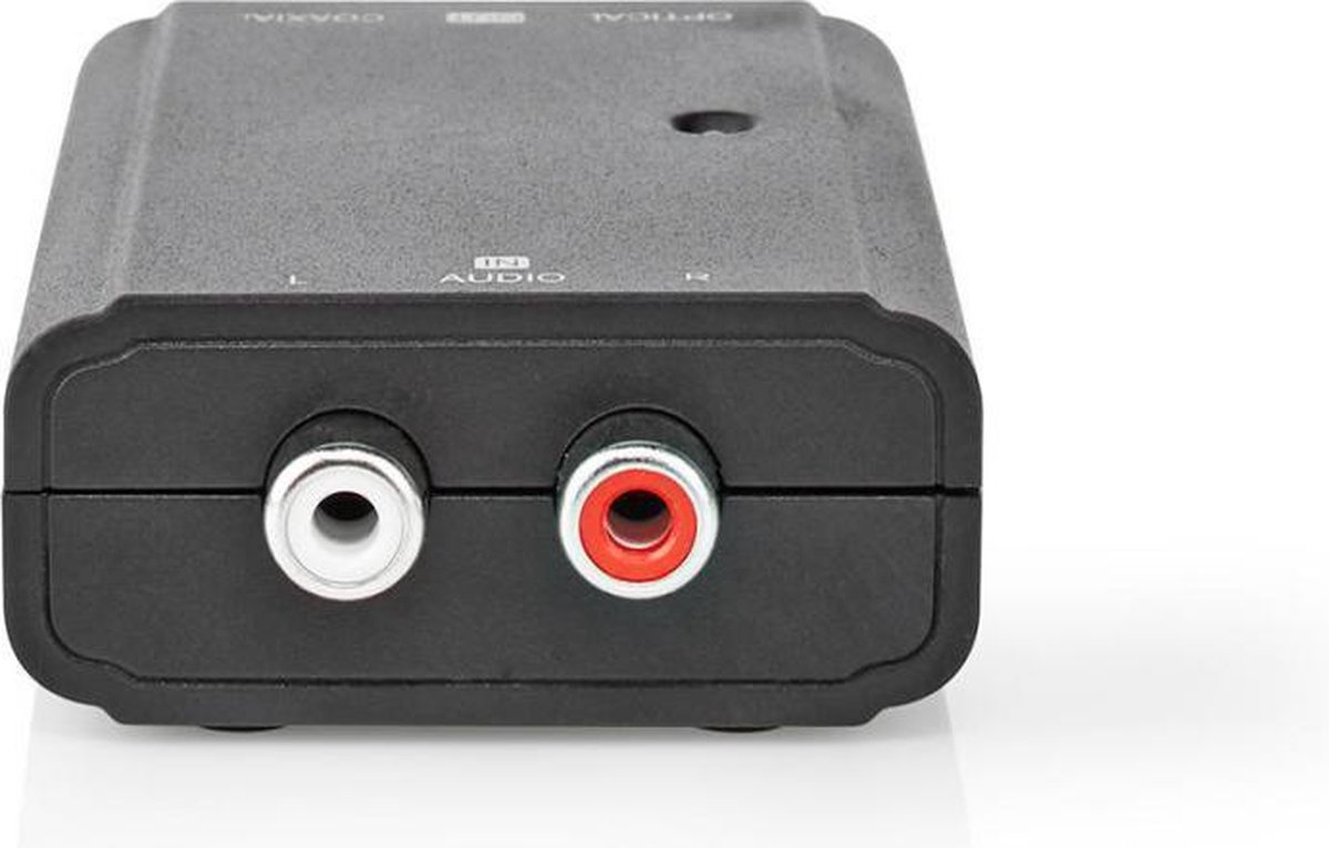 Nedis ACON2508BK audio converter stereo RCA naar Toslink + Coax - Zwart