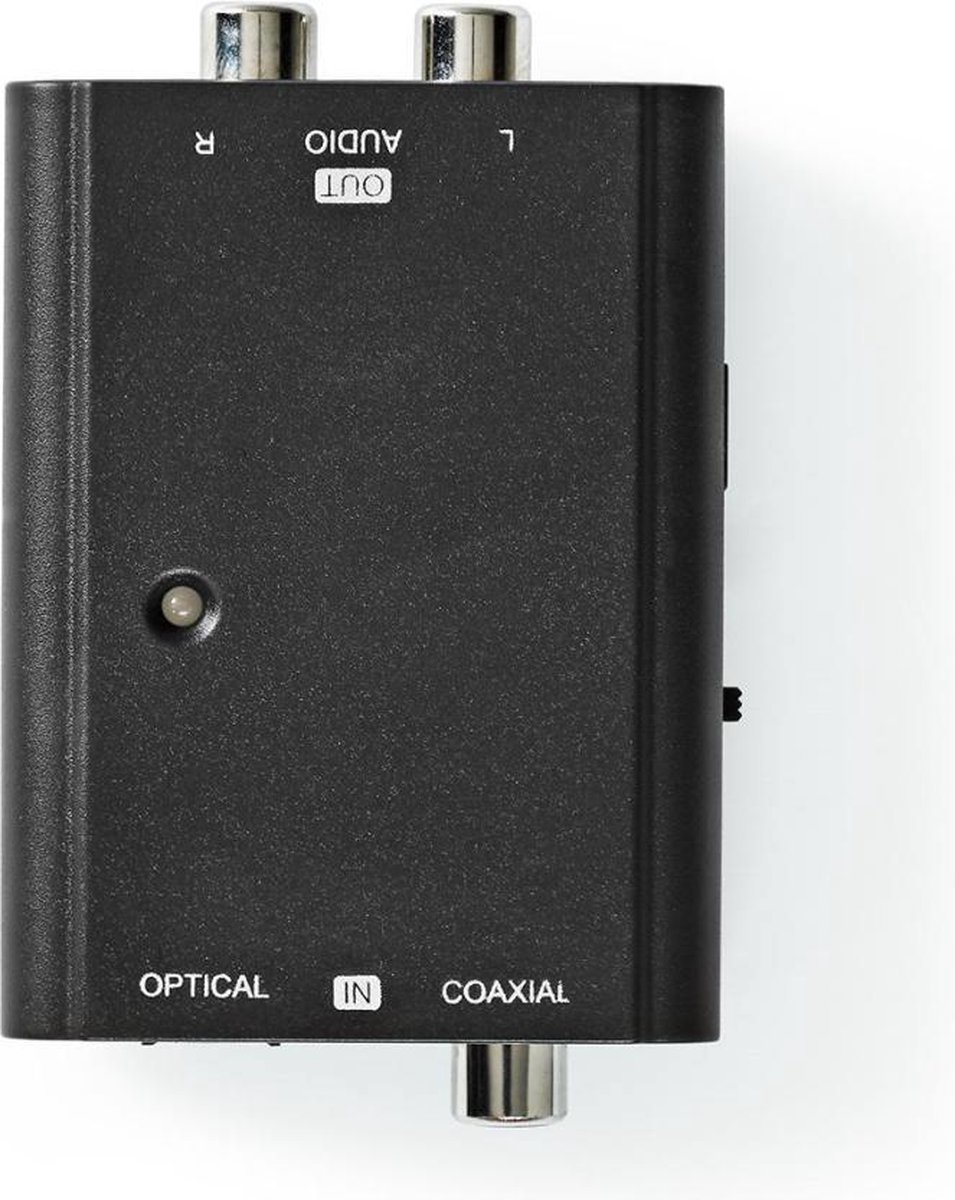Nedis ACON2509BK audio converter Toslink + Coax naar RCA - Zwart