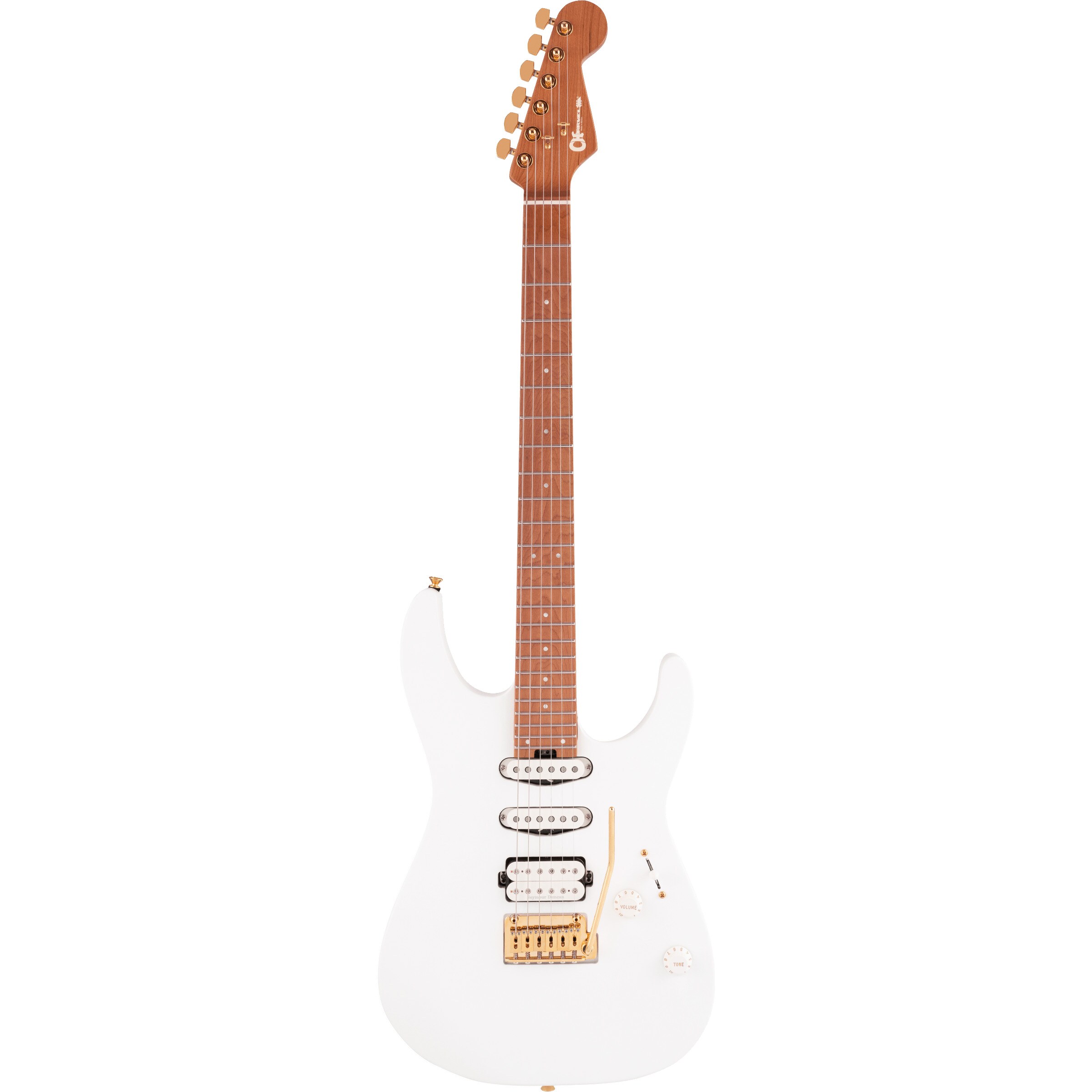 Charvel Pro-Mod DK24 HSS 2PT CM Snow White elektrische gitaar