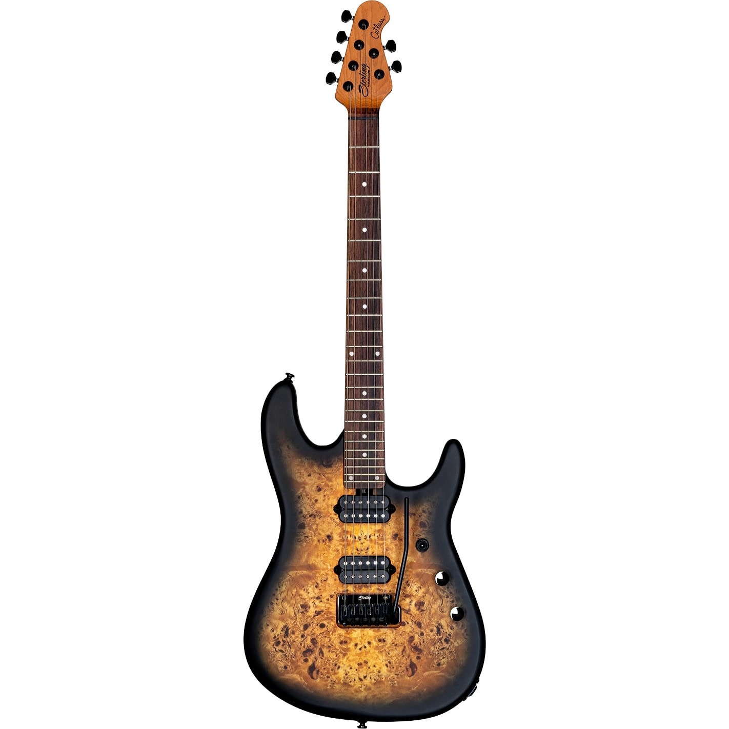 Jason Richardson Cutlass 6 Natural Poplar Burl Burst met gig elektrische gitaar met deluxe gigbag