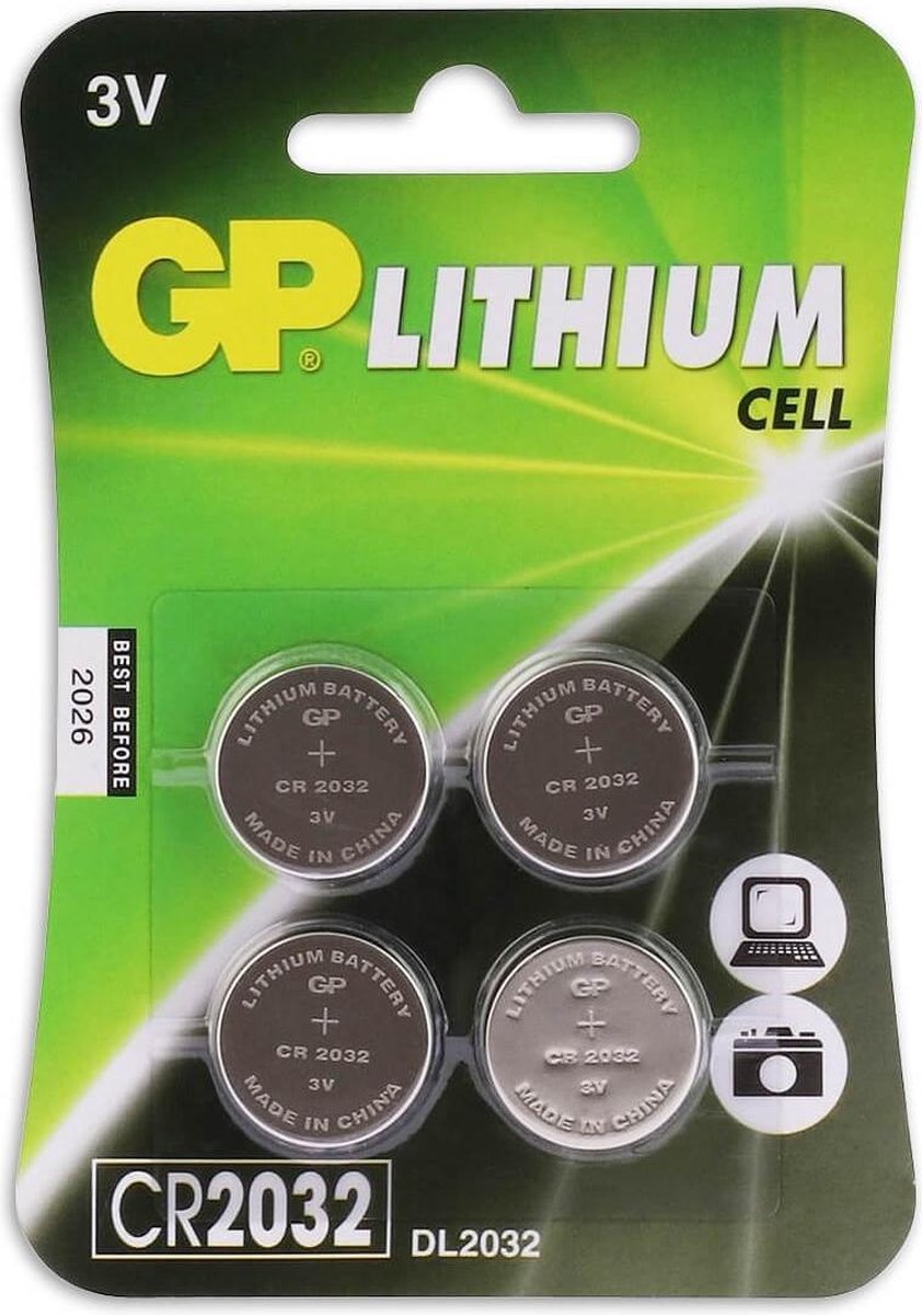 GP Batteries Cr2032, 4pack - Silver