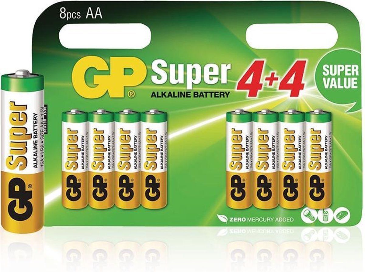 GP 15a Super Alkaline 8x Aa Multipack
