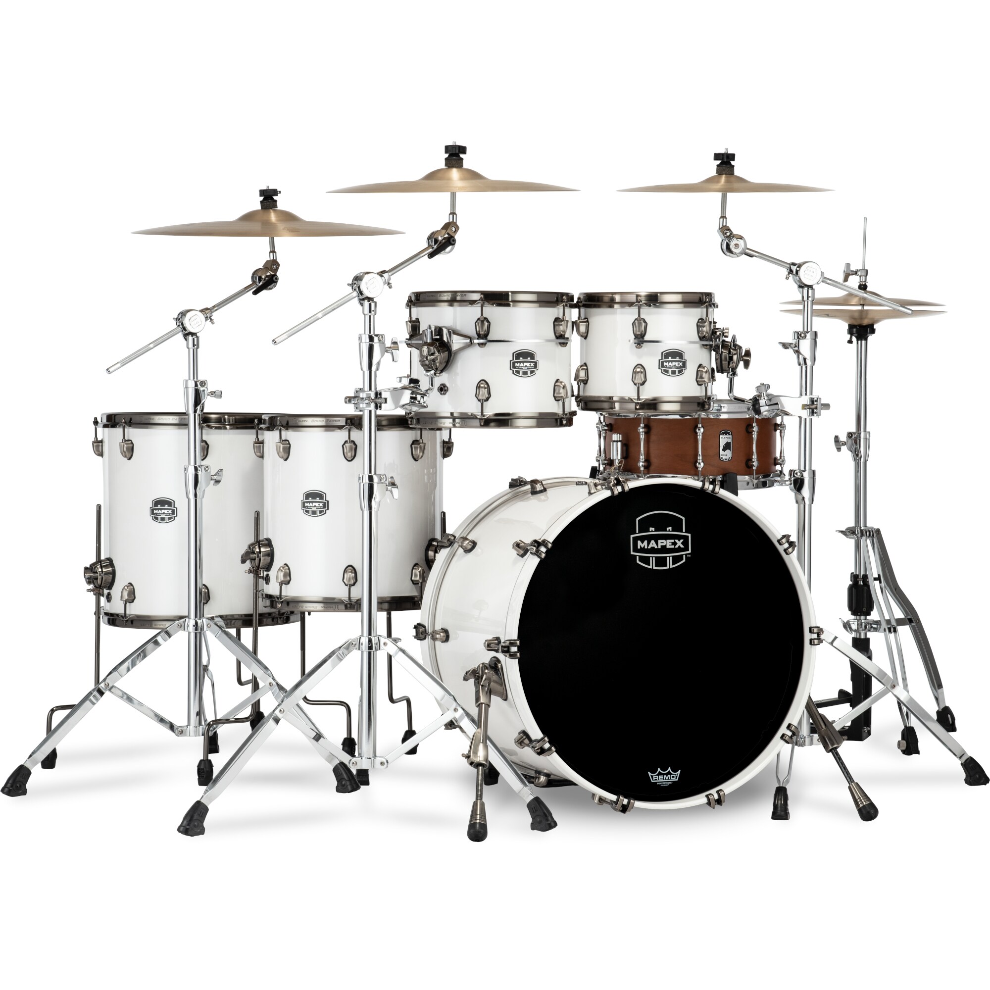 Mapex SE628XBBPI Saturn Evolution Birch Stage+ Polar White 5d. shellset