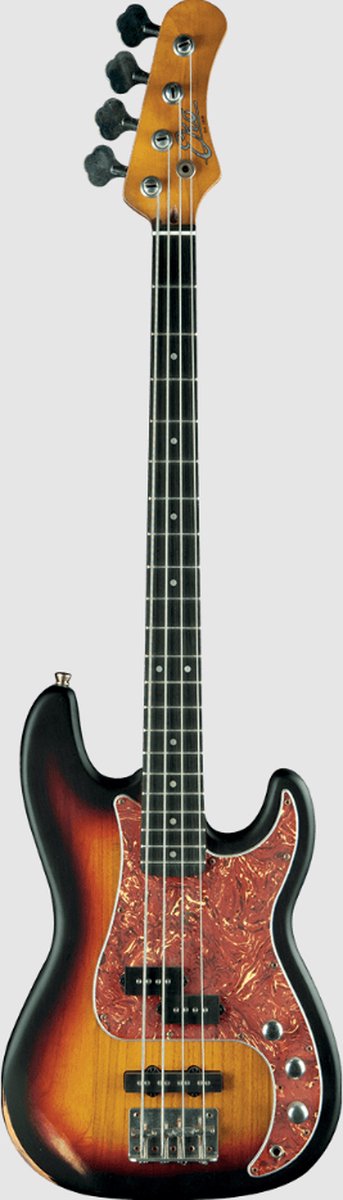 Eko VPJ280V Relic Sunburst elektrische basgitaar