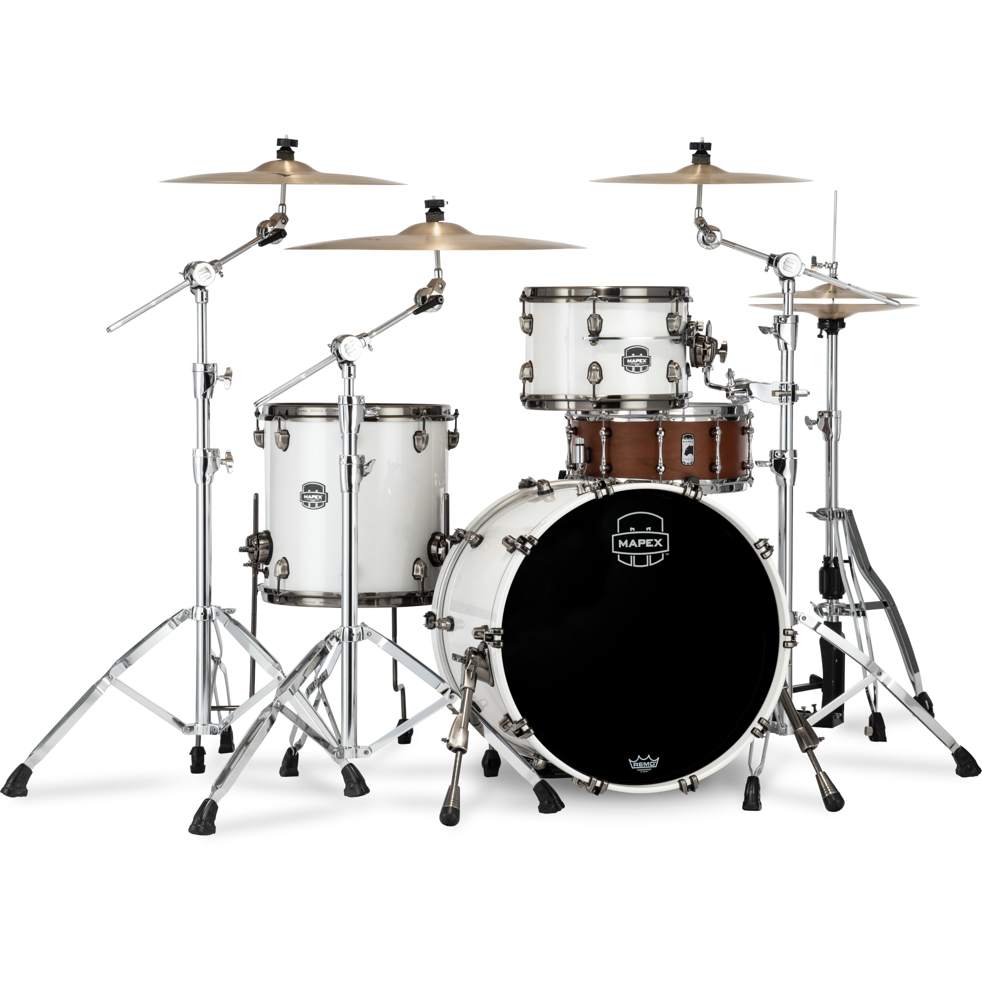 Mapex SE401XHBPI Saturn Evolution Hybrid Club Polar White 3d. shellset