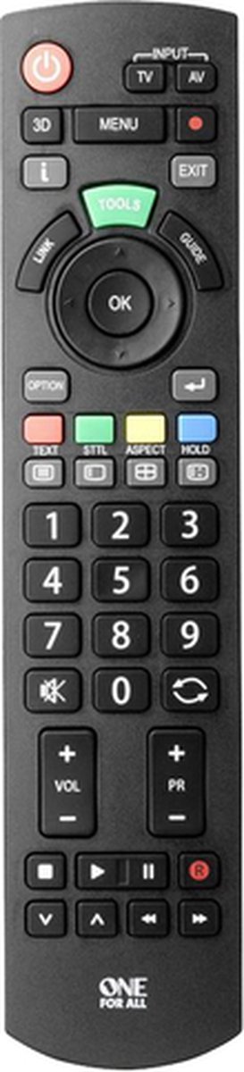 ONE FOR ALL URC4914 Panasonic Afstandsbediening - Zwart