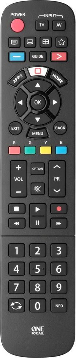 ONE FOR ALL URC4914 Panasonic Afstandsbediening - Zwart