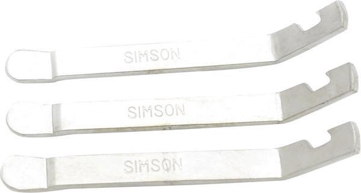 Simson Bandafnemers Metaal Set Van 3 Stuks - Silver