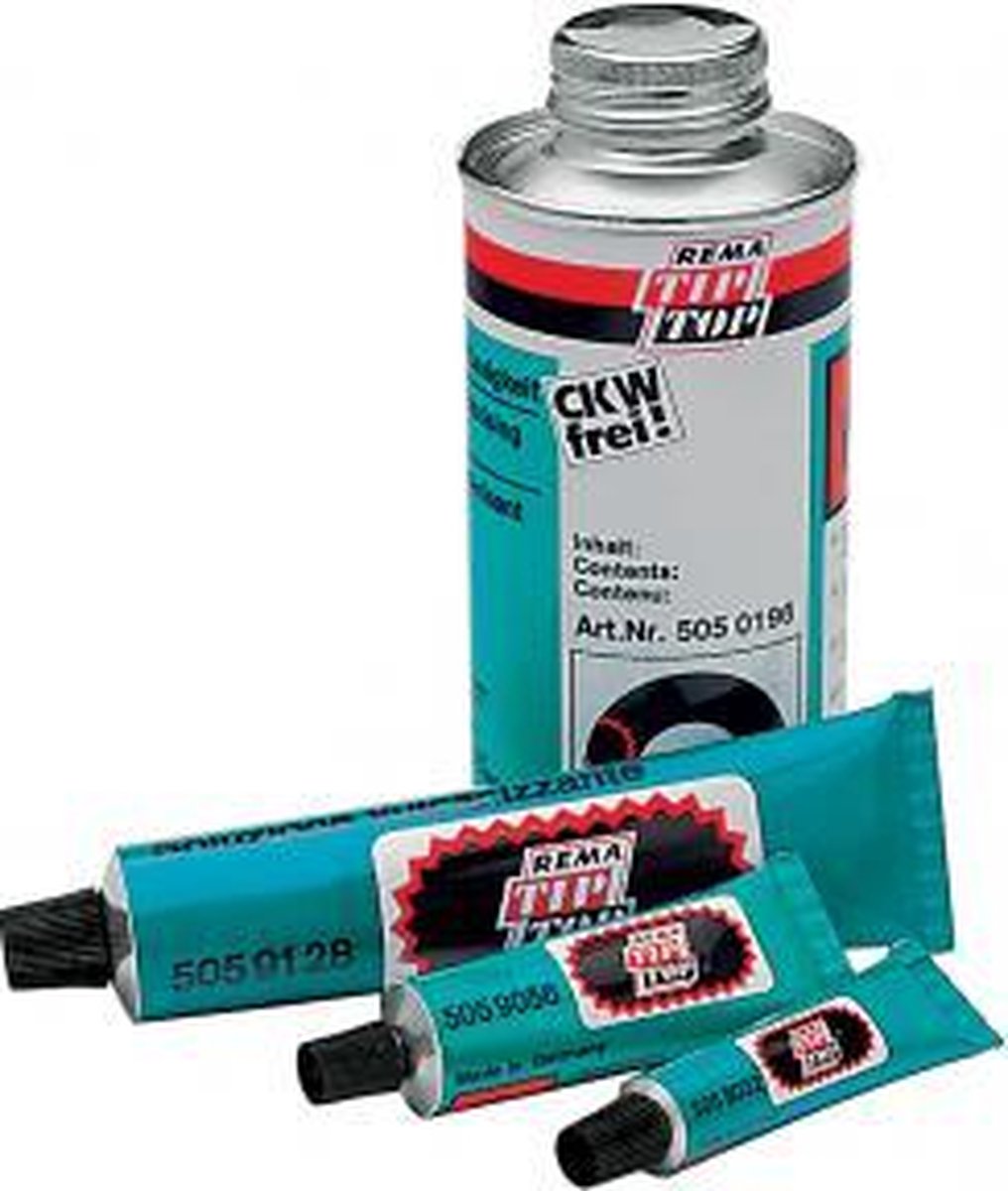 Rema Tip Top Solutie Lijm Op Benzinebasis 25 Gram/ 35 Ml - Blauw