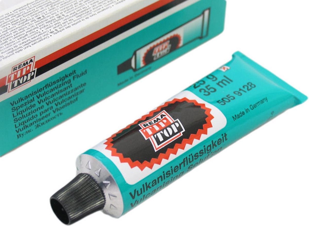 Rema Tip Top Solutie Lijm Op Benzinebasis 25 Gram/ 35 Ml - Blauw