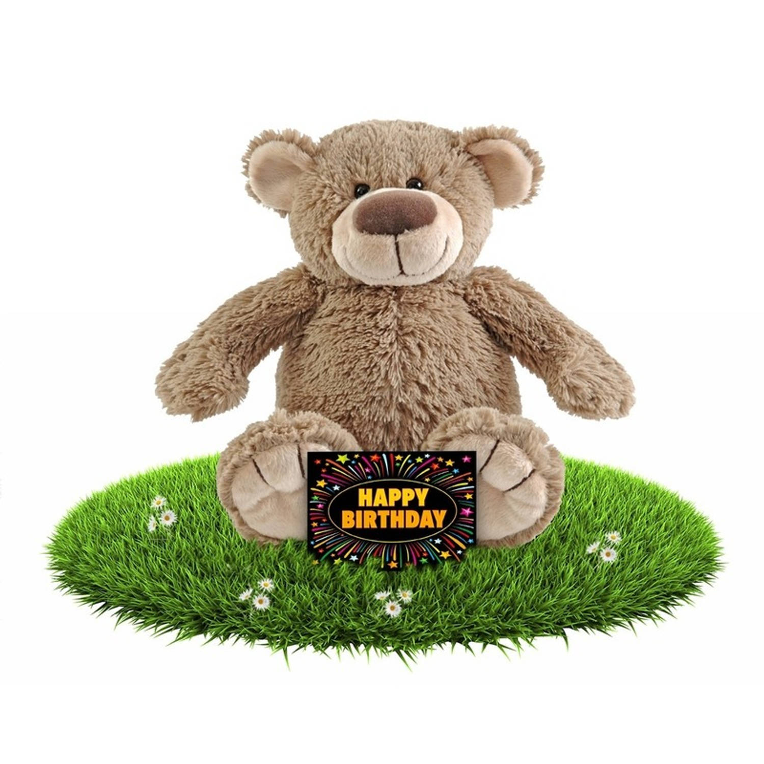 Happy Horse Verjaardag Knuffel Beer - 22 Cm - - Beige