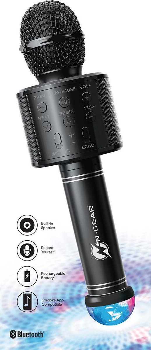N-Gear S20L Karaokemicrofoon - Zwart
