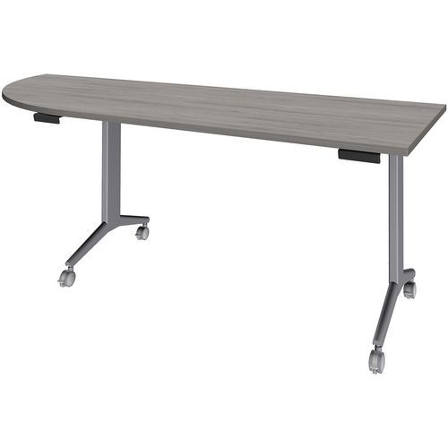 Simmob Tafel Idora 200x80 cm hoek links aluminium onderstel