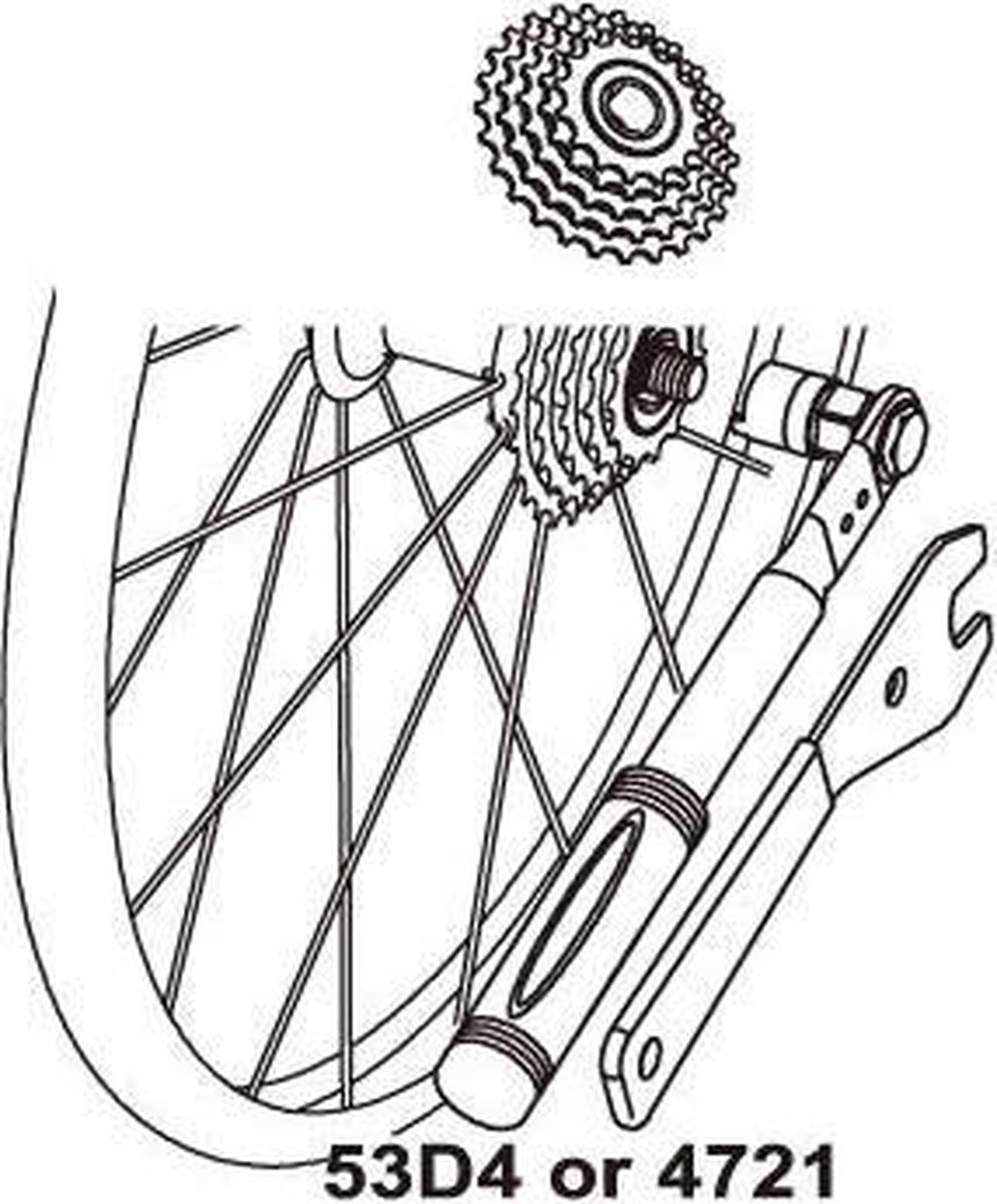 Icetoolz Freewheelafnemer Suntour 4-pins Staal Donkergrijs