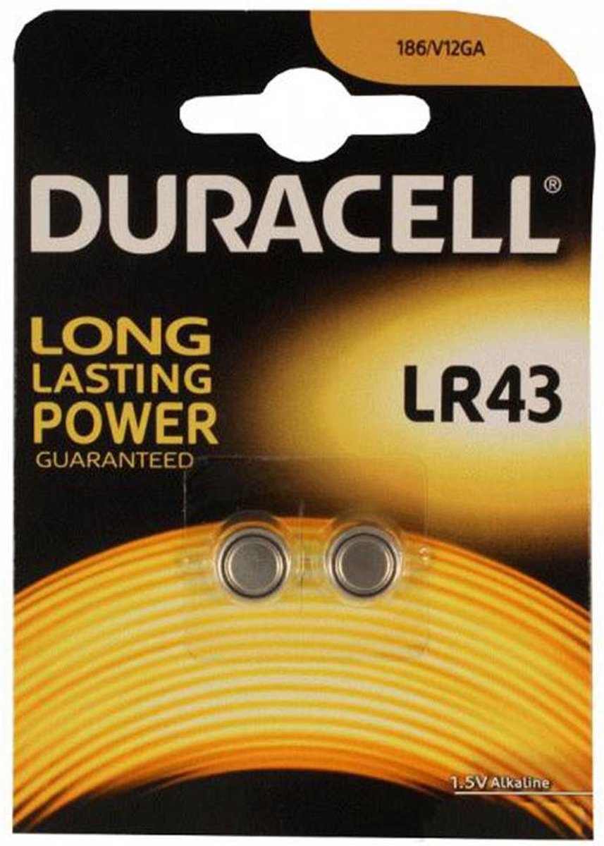 Duracell Batterij Lr43/v12ga 1.5 V Alkaline 2 Stuks