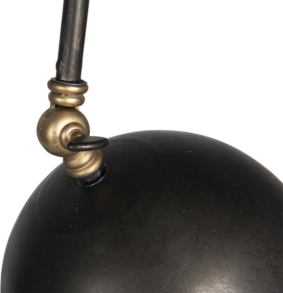 Clayre & Eef Vloerlamp - Ø 50*175 Cm Ijzer - Rechthoek - - 5lmp634 - Zwart