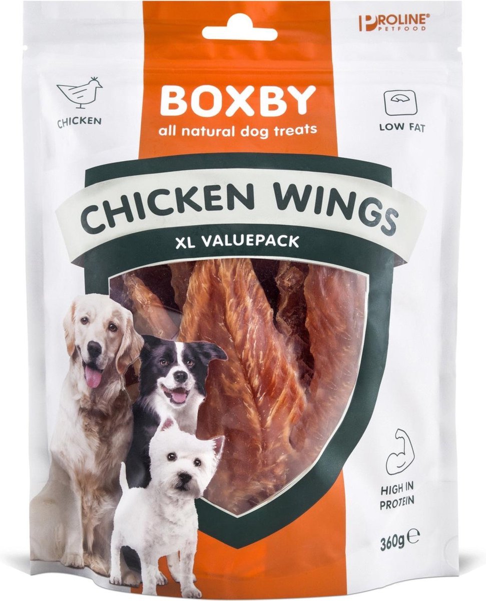 PROLINE Boxby Chicken Wings Kip - Hondensnacks - 360 g
