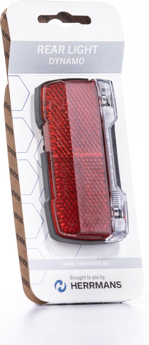 Herrmans Achterlicht H-trace 50 Mm 6-12v E-bike/zilver - Rood