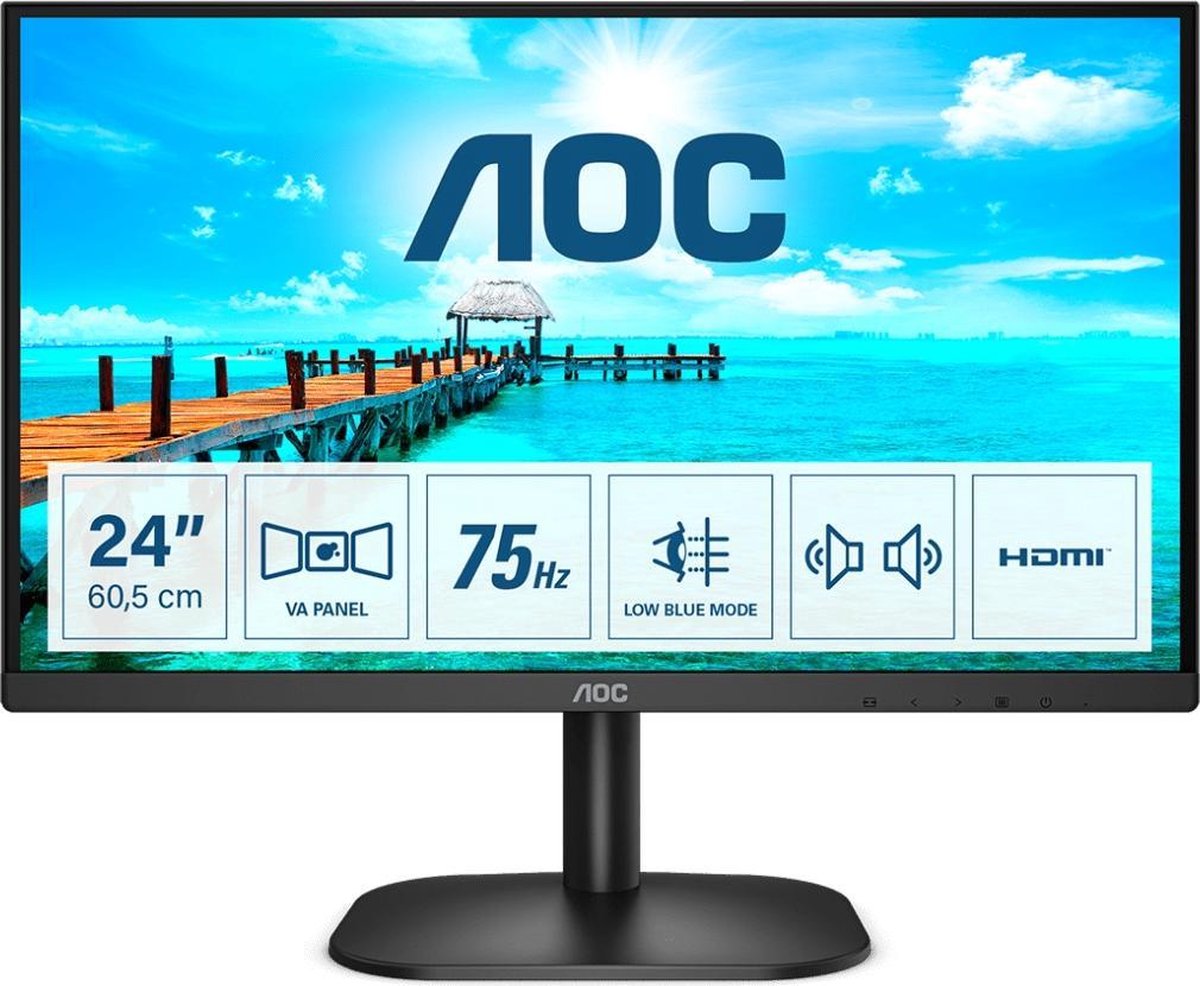 AOC Basic-line 24B2XDAM LED display 60,5 cm (23.8 ) 1920 x 1080 Pixels Full HD - Negro