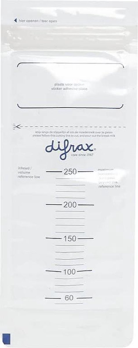 Difrax Moedermelk bezwaarzak BtoB 20stuks
