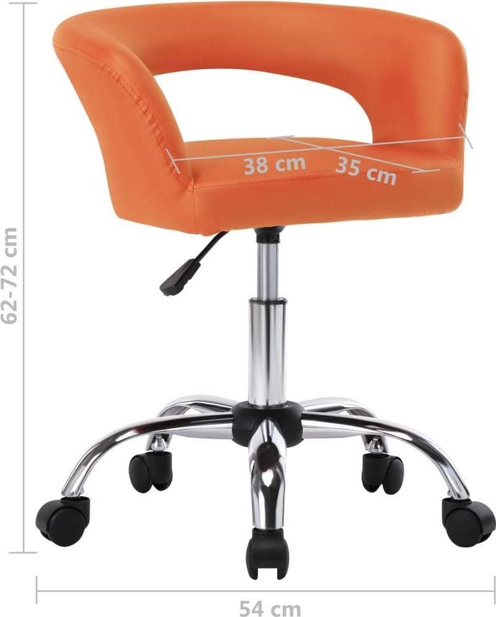 Vidaxl Eetkamerstoelen 2 St Kunstleer - Oranje
